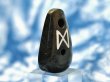 画像5: ルーン文字「ブレークスルー」線刻彩色蛇紋岩石笛（ペンダント仕様・指孔付き） (5)