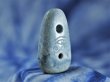 画像3: 青翡翠「ホルスの左目・月神」線刻石笛（指孔付き） (3)