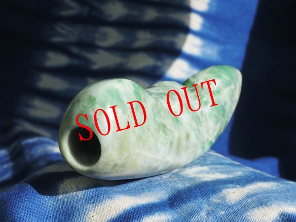 画像6: 極上ヒスイ石笛牧野スペシャル（指孔付き・注文品） (6)