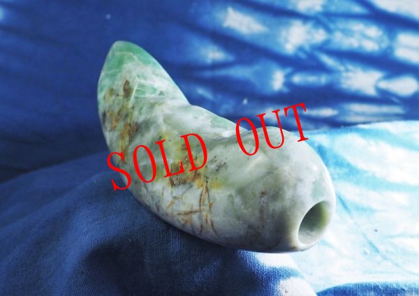 画像2: 極上ヒスイ石笛牧野スペシャル（指孔付き・注文品） (2)