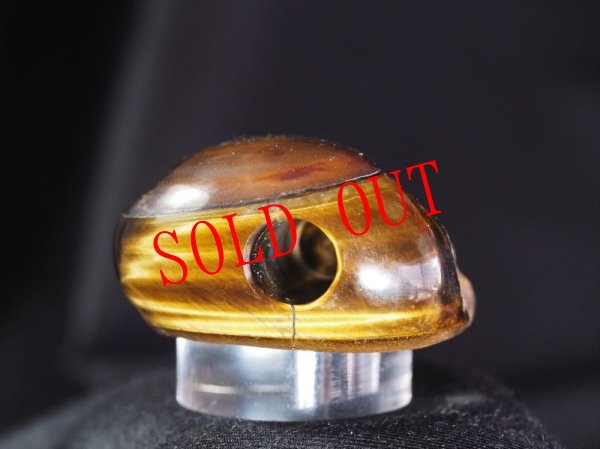 画像7: Knobさんモデル・タイガーズアイ石笛（半球底吹き孔・お買上予約済） (7)