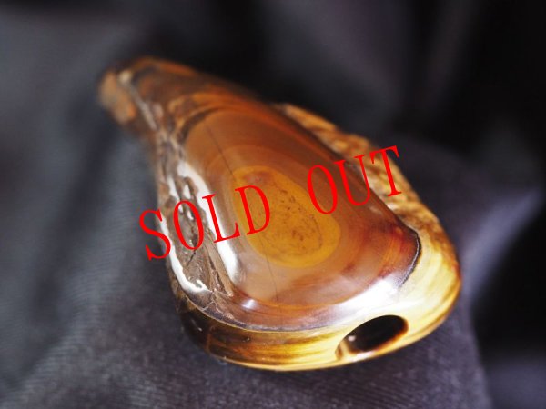 画像3: Knobさんモデル・タイガーズアイ石笛（半球底吹き孔・お買上予約済） (3)