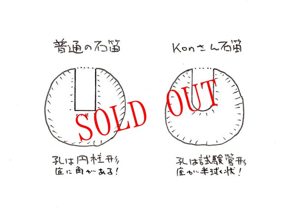 画像14: Knobさんモデル蕨手紋線刻ラピスラズリ石笛（ペンダント仕様） (14)