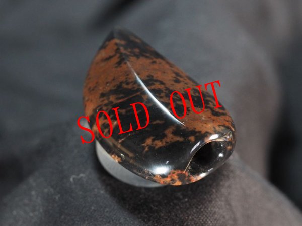 画像2: 初心者にもふきやすい工夫をした黒曜石石笛（Knobさん孔・U字加工吹き口）ご検討中 (2)