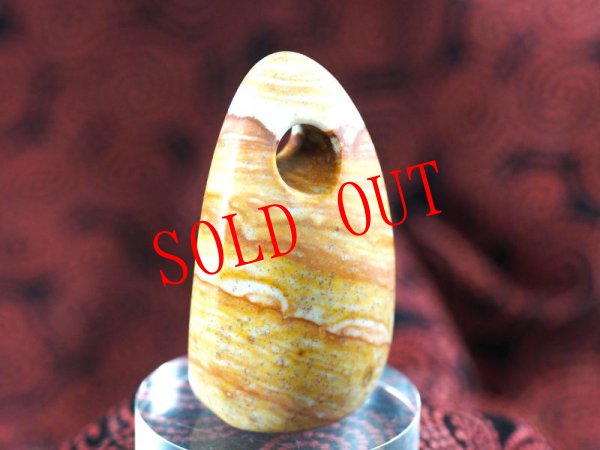 画像5: シンプルなKnobさん孔石笛（姫川薬石製・Knobさん孔・ペンダント仕様） (5)