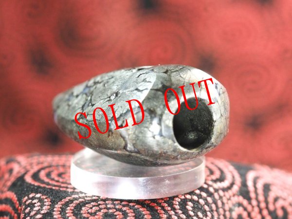 画像5: SAVE NOTO！　金華石石笛　中（円柱孔・ペンダント仕様・指孔付き・半艶仕上げ）ご予約済 (5)