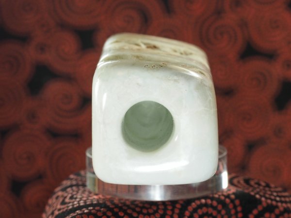 画像8: ヒスイ石笛（ラッパ状拡幅・Knobさん孔仕様・原石支給注文品ですのでお求めいただけません） (8)